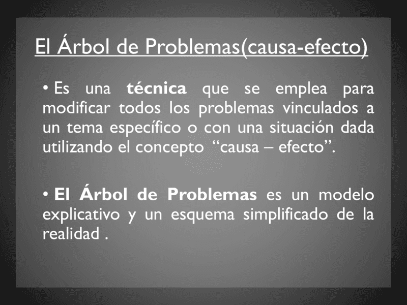 Árboles de problemas 2