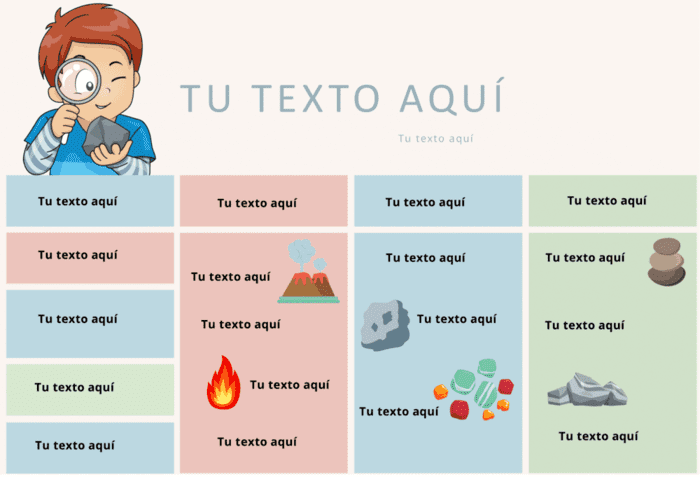 Cuadros de doble entrada para niños