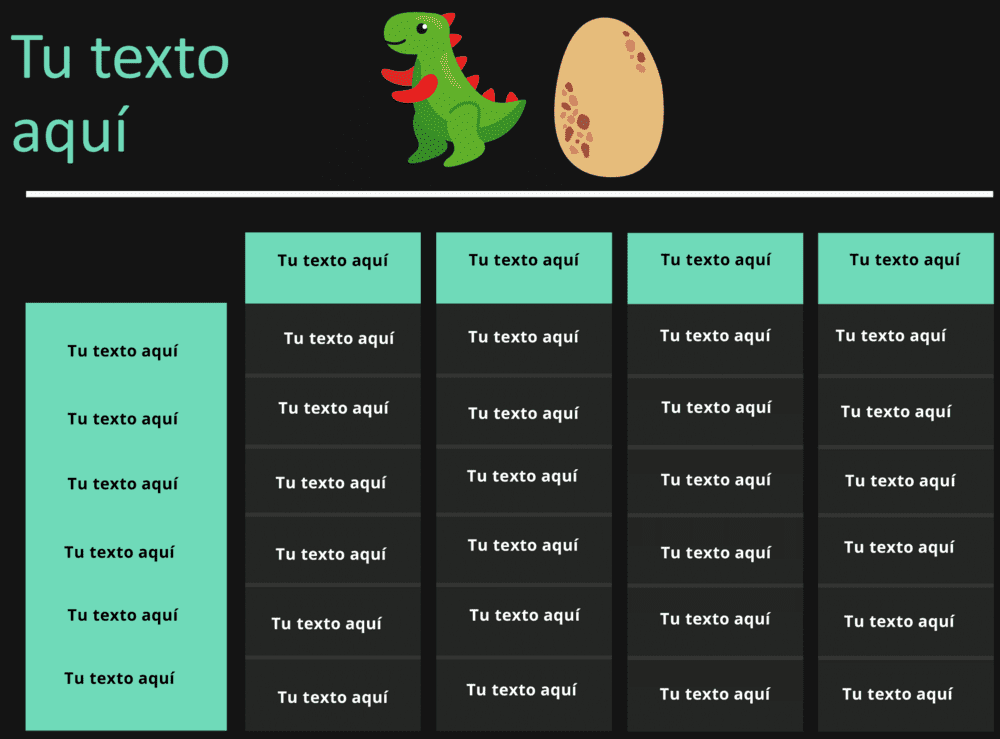 Plantilla de cuadro de doble entrada para niños 2