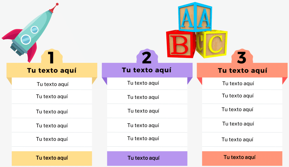 Plantilla de cuadro de doble entrada para niños 8